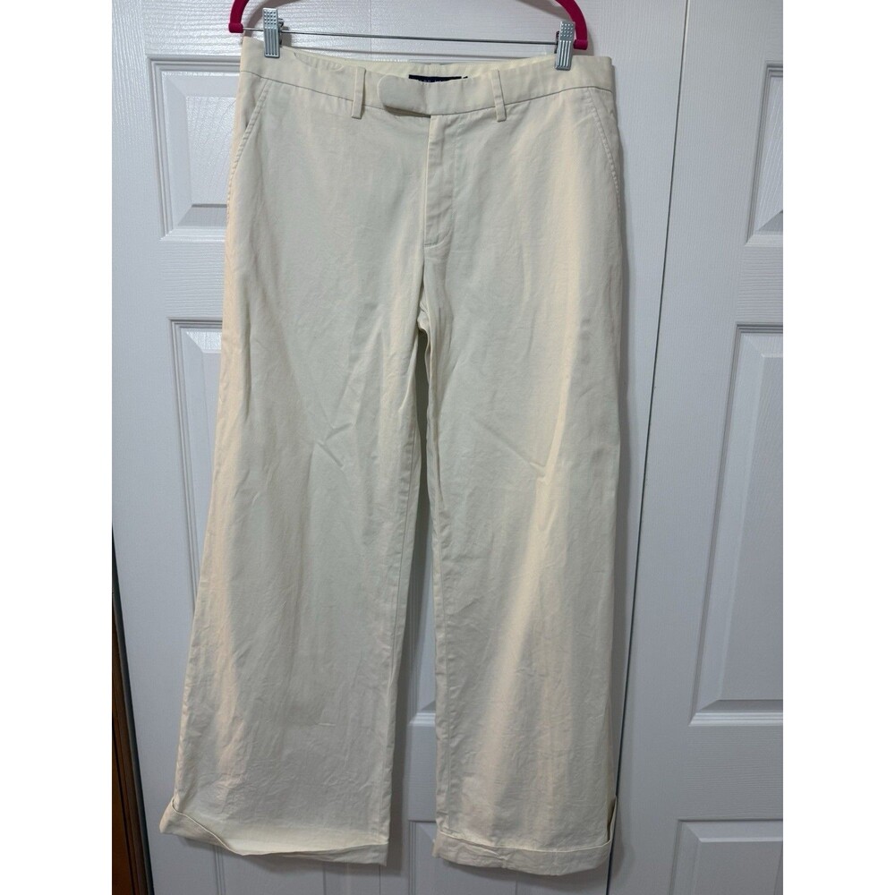 Ralph Lauren Cotton Wide-Leg Pants – Size 14